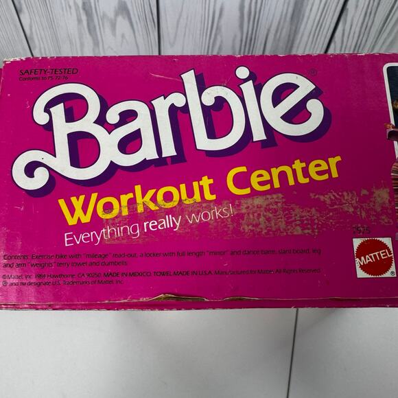 Vintage Barbie Mattel 1984 Workout Center 7975 REPLACEMENT/BOX -bike/locker only - Picture 5 of 11